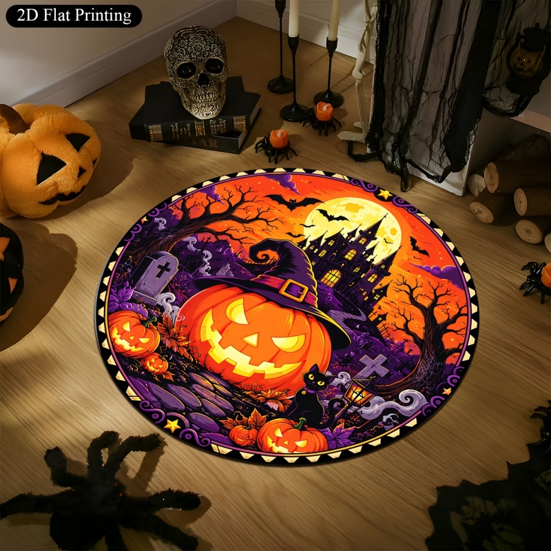 Commercial Printing House - Tappeto Rotondo di Halloween con Stampa