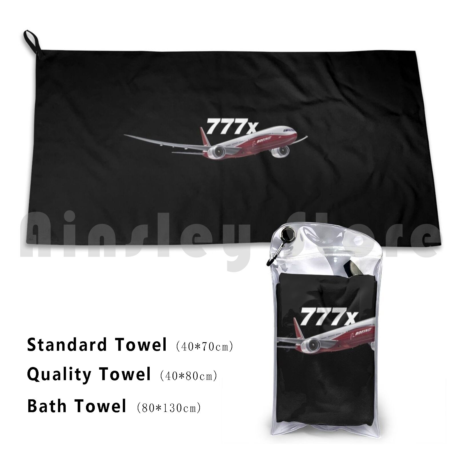 Commercial Printing Images - Boeing 777x Immagine Asciugamano da bagno