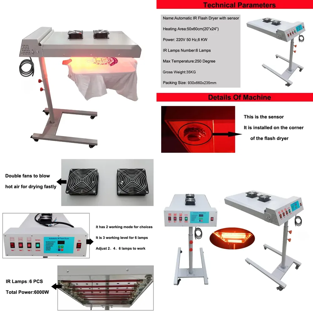 Flash Dryer Screen Print - Essiccatore Flash a Controllo di Temperatura